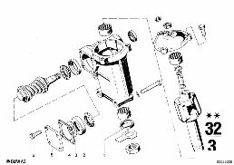 STEERING BOX SINGLE COMPONENTS diagram for BMW 2500-3.3Li 3.0Si