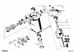 STEERING BOX SINGLE COMPONENTS diagram for BMW 2500-3.3Li 3.0Si