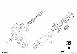 HYDRO STEERING BOX diagram for BMW 2500-3.3Li 3.0Si