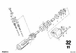 HYDRO STEERING BOX diagram for BMW 2500-3.3Li 3.0Si