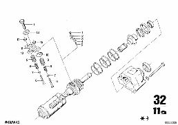 HYDRO STEERING BOX diagram for BMW 2500-3.3Li 3.0Si