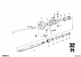 STEERING COLUMN diagram for BMW 2500-3.3Li 3.0Si