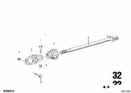 STEERING COLUMN diagram for BMW 2500-3.3Li 3.0Si