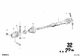 STEERING COLUMN diagram for BMW 2500-3.3Li 3.0Si