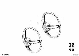 STEERING WHEEL diagram for BMW 2500-3.3Li 3.0Si