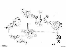 CROWNGEAR SET diagram for BMW 2500-3.3Li 3.0Si