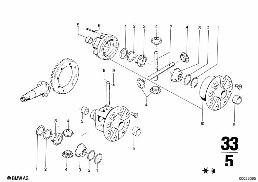 CROWNGEAR SET diagram for BMW 2500-3.3Li 3.0Si