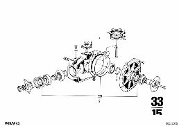 REAR-AXLE-DRIVE PARTS diagram for BMW 2500-3.3Li 3.0Si