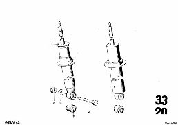 SPRING STRUT, REAR diagram for BMW 2500-3.3Li 3.0Si