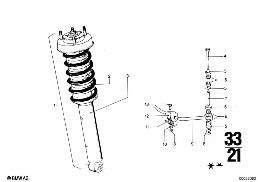 SUSPENSION, STABILIZER BAR diagram for BMW 2500-3.3Li 2500