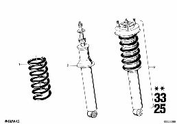 SUSPENSION, STABILIZER BAR diagram for BMW 2500-3.3Li 2500