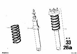 SPRING STRUT, REAR diagram for BMW 2500-3.3Li 3.0Si