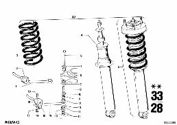 SUSPENSION, STABILIZER BAR diagram for BMW 2500-3.3Li 2500