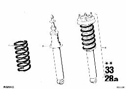 SPRING STRUT, REAR diagram for BMW 2500-3.3Li 3.0Si