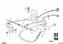 LEVELLING DEVICE/TUBING REAR diagram for BMW 2500-3.3Li 3.0Si