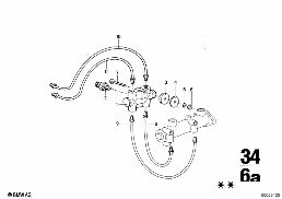 BRAKE PIPE, FRONT diagram for BMW 2500-3.3Li 3.0Si