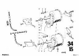 BRAKE MASTER CYLINDER W.POWER BRAKE UNIT diagram for BMW 2500-3.3Li 3.3Li