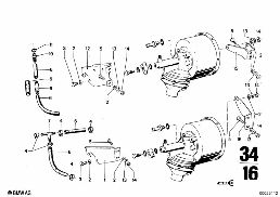BRAKE MASTER CYLINDER W.POWER BRAKE UNIT diagram for BMW 2500-3.3Li 3.3Li