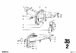 PEDALS-SUPPORTING BRACKET diagram for BMW 2500-3.3Li 3.3Li