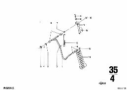 ACCELERATOR PEDAL diagram for BMW 2500-3.3Li 3.3Li
