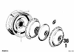DISK WHEEL diagram for BMW 2500-3.3Li 3.0Si