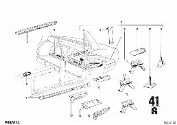 MOUNTING PARTS FOR TRUNK FLOOR PANEL diagram for BMW 2500-3.3Li 3.3L