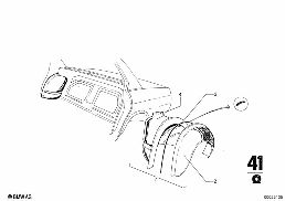 REAR WHEELHOUSE/FLOOR PARTS diagram for BMW 2500-3.3Li 3.3L