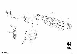 REAR SIDE PANEL diagram for BMW 2500-3.3Li 3.3L