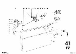 FRONT DOOR CONTROL/DOOR LOCK diagram for BMW 2500-3.3Li 3.3L