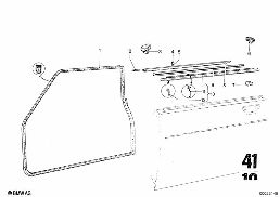 DOOR WEATHERSTRIP FRONT diagram for BMW 2500-3.3Li 3.3L