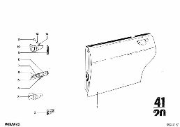 REAR DOOR - HINGE/DOOR BRAKE diagram for BMW 2500-3.3Li 3.3L
