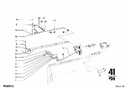CLOSING SYSTEM, DOOR, REAR diagram for BMW 2500-3.3Li 3.3L
