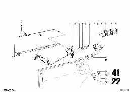 REAR DOOR CONTROL/DOOR LOCK diagram for BMW 2500-3.3Li 3.3L