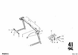 ENGINE HOOD/TORSION SPRING/SEALING diagram for BMW 2500-3.3Li 3.3L