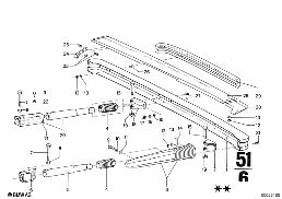 REAR BUMPER WITH MOUNTING PARTS diagram for BMW 2500-3.3Li 3.0Si