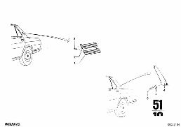 MOLDINGS diagram for BMW 2500-3.3Li 3.3Li