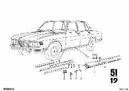 MOLDINGS diagram for BMW 2500-3.3Li 3.3Li
