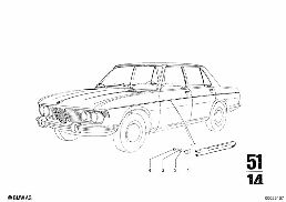 MOLDINGS diagram for BMW 2500-3.3Li 3.0Si