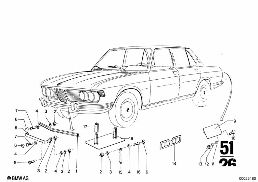 REGISTRATION PLATE MOUNTING diagram for BMW 2500-3.3Li 3.3Li