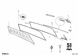 REAR WINDOW diagram for BMW 2500-3.3Li 3.3Li