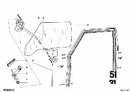 DOOR WINDOW diagram for BMW 2500-3.3Li 3.3Li