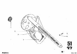DOOR WINDOW LIFTING MECHANISM FRONT diagram for BMW 2500-3.3Li 3.0Si