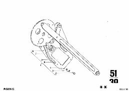 DOOR WINDOW LIFTING MECHANISM FRONT diagram for BMW 2500-3.3Li 3.3Li