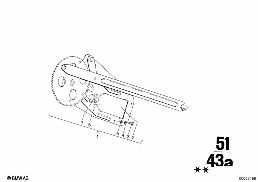 DOOR WINDOW LIFTING MECHANISM REAR diagram for BMW 2500-3.3Li 3.3Li
