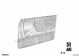 DOOR TRIM PANEL ASSY, FRONT diagram for BMW 2500-3.3Li 2500