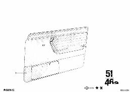 DOOR TRIM PANEL ASSY, FRONT diagram for BMW 2500-3.3Li 2500
