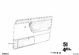 DOOR TRIM PANEL ASSY, FRONT diagram for BMW 2500-3.3Li 2500