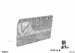 DOOR TRIM PANEL, FRONT diagram for BMW 2500-3.3Li 3.3L