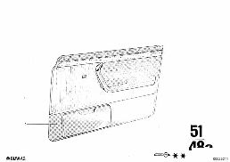 DOOR TRIM PANEL ASSY, FRONT diagram for BMW 2500-3.3Li 3.3Li