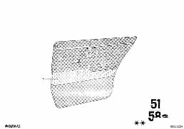 DOOR TRIM, REAR diagram for BMW 2500-3.3Li 2500